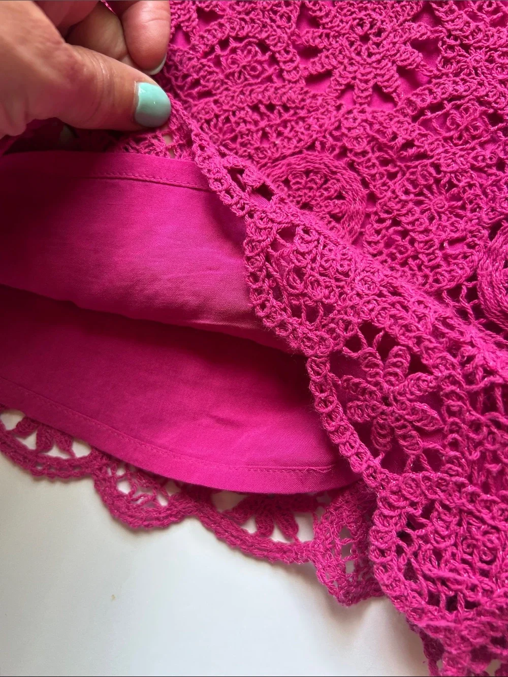 ANTHROPOLOGIE Maeve Crochet Eyelet Shorts size 6 in pink
